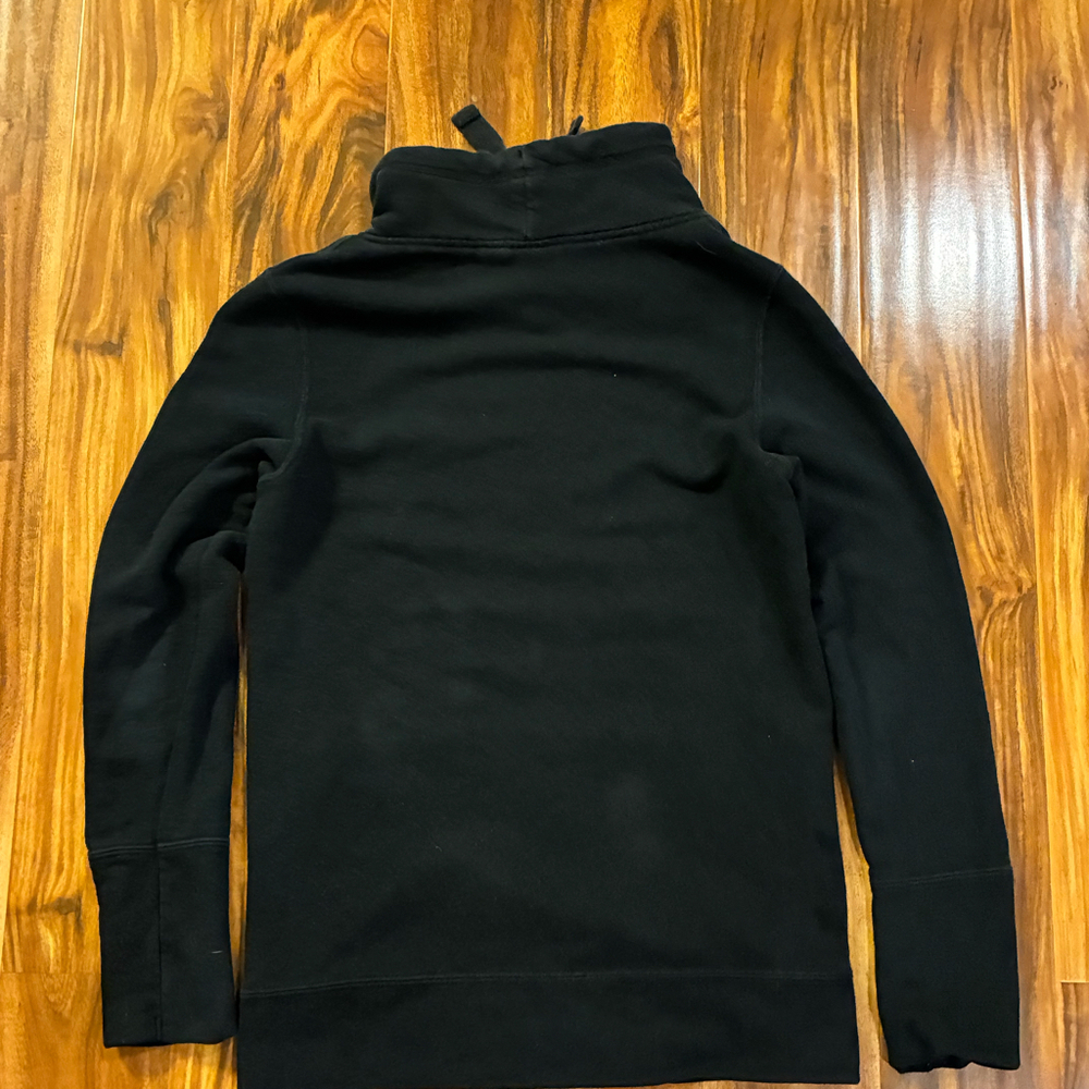 Puma Women's Cowl Neck Hoodie Black & Pink Big Logo Pullover Sweatshirt Small - Picture 3 of 3